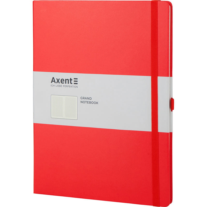 Notebook Axent Partner Grand 8203-06-A, A4, 100 sheets, squared, red
