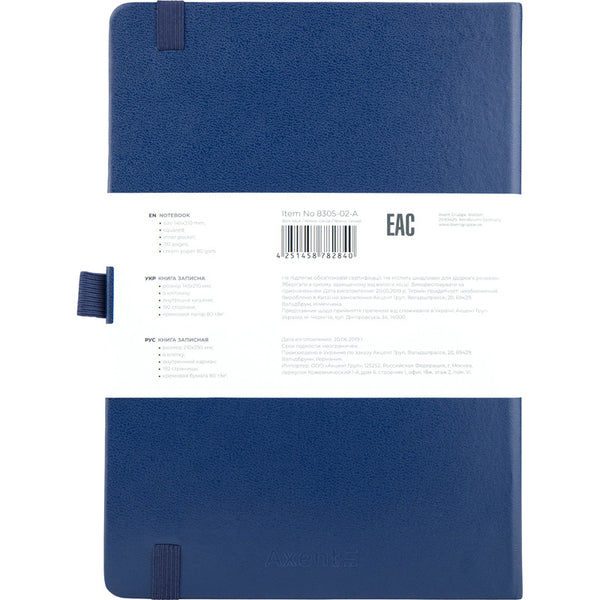 Notes Axent Partner Prime 8305-02-A, 145*210, 96 kartek, kratka, niebieski