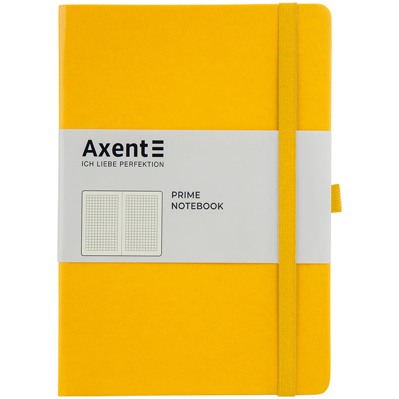 Notebook Axent Partner Prime 8305-08-A, A5, 96 sheets, squared, yellow