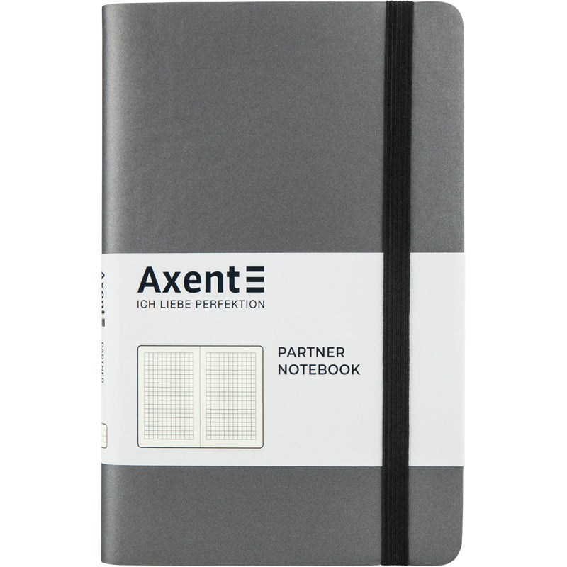 Notebook Axent Partner Soft 8206-15-A, 125*195 mm, 96 sheets, squared, silver