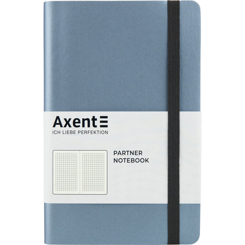 Notebook Axent Partner Soft 8206-14-A, 125*195 mm, 96 sheets, squared, silver-blue
