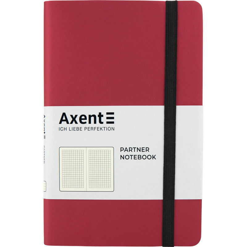 Notebook Axent Axent Partner Soft 8206-05-A, 125*195 mm, 96 sheets, squared, red