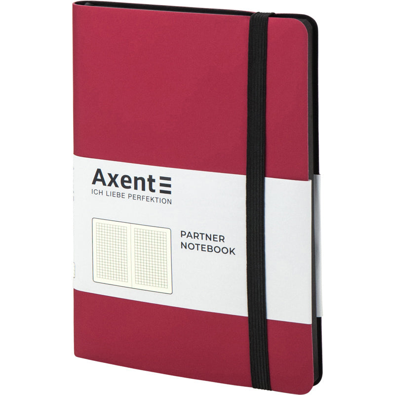 Notebook Axent Axent Partner Soft 8206-05-A, 125*195 mm, 96 sheets, squared, red