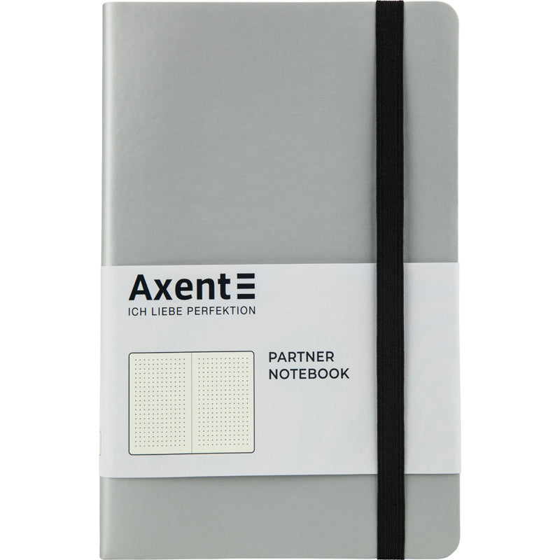 Notes Axent Partner Soft 8312-34-A, 125*195, 96 kartek, kropka, srebrzysty