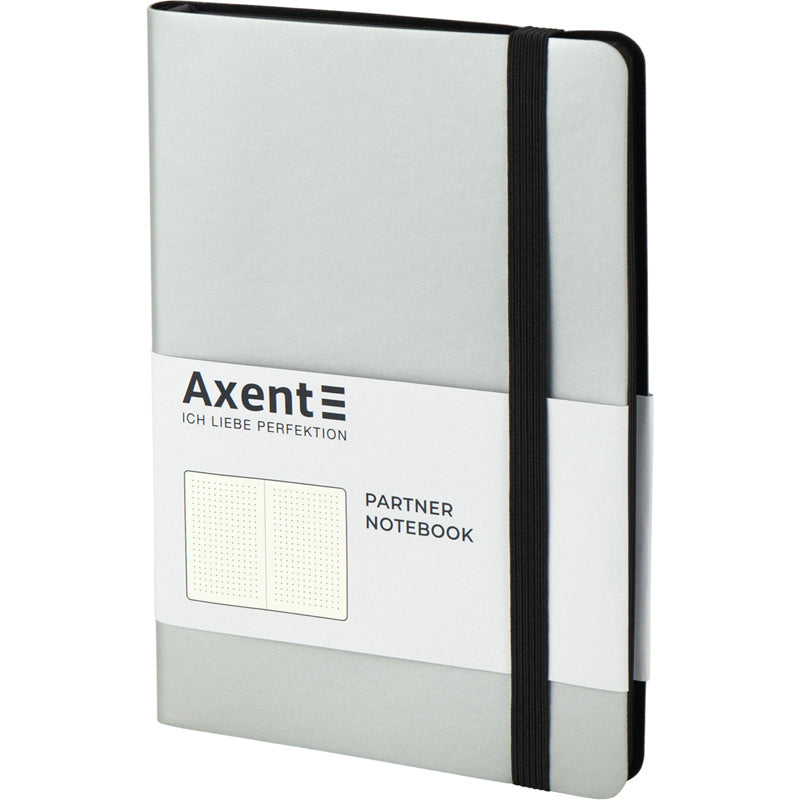 Notes Axent Partner Soft 8312-34-A, 125*195, 96 kartek, kropka, srebrzysty