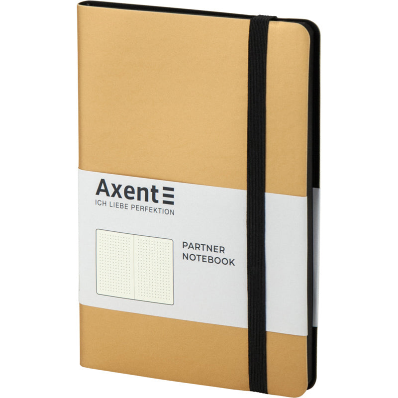 Notes Axent Partner Soft 8312-35-A, 125*195, 96 kartek, kropka, złocisty