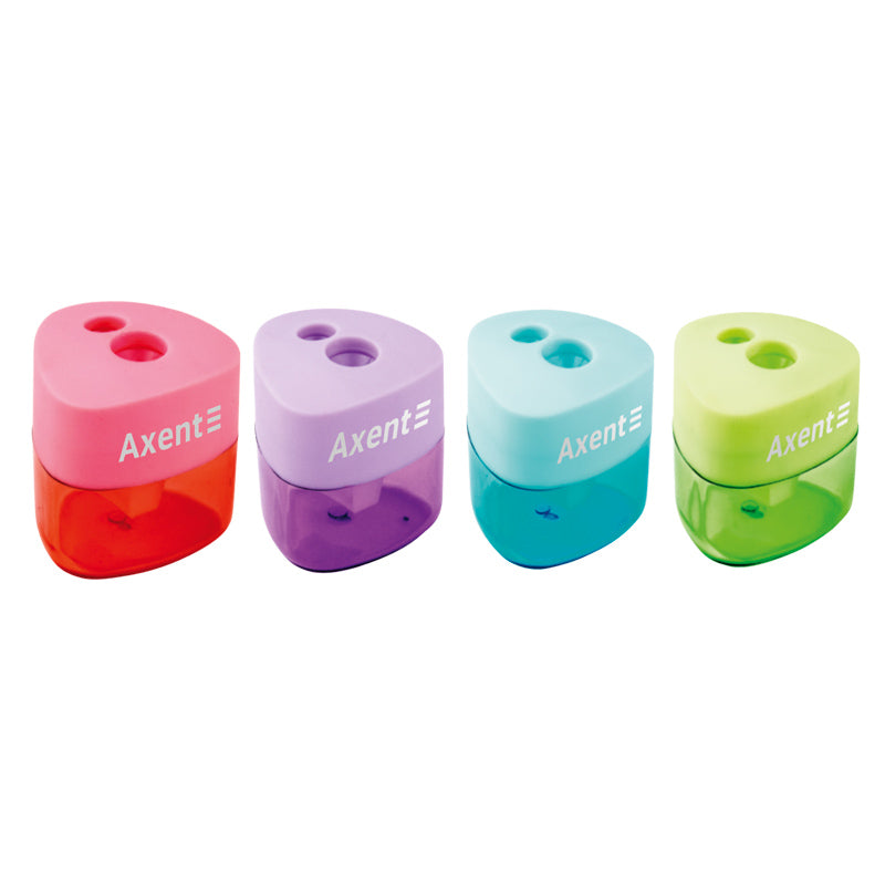 Pencil sharpener with a container Axent Pastel soft 1157-A, assorted colors