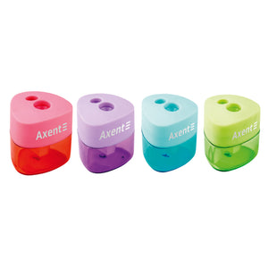 Pencil sharpener with a container Axent Pastel soft 1157-A, assorted colors