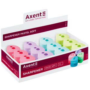 Pencil sharpener with a container Axent Pastel soft 1157-A, assorted colors