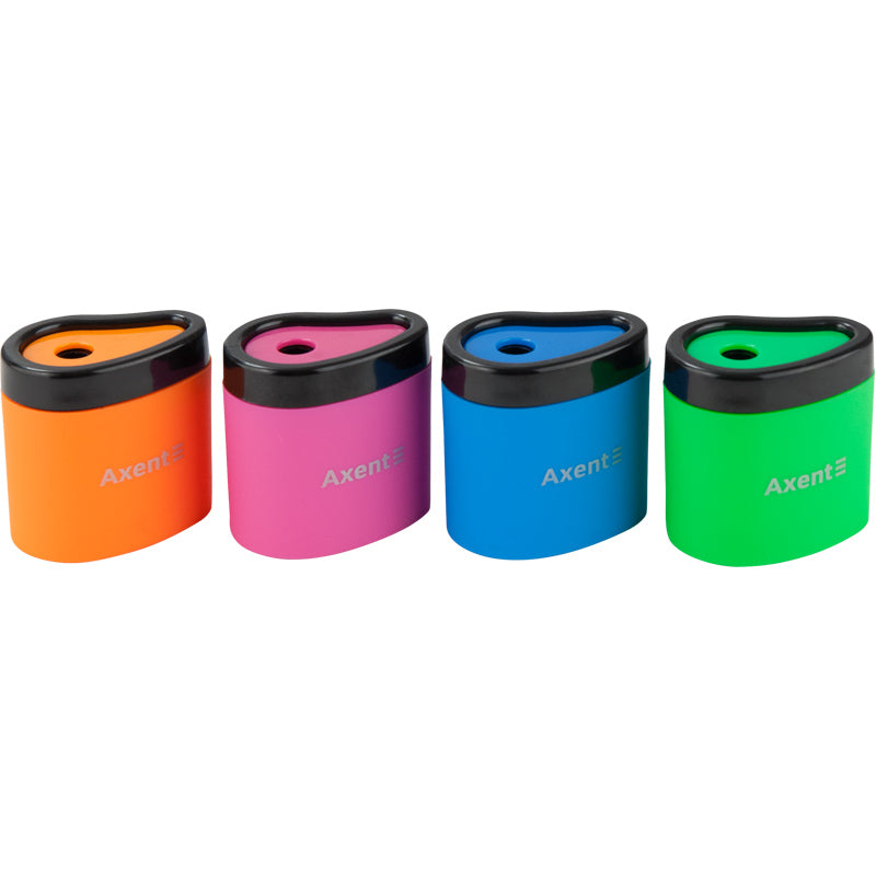 Pencil sharpener with a container Axent Neon soft 1158-A, assorted colors