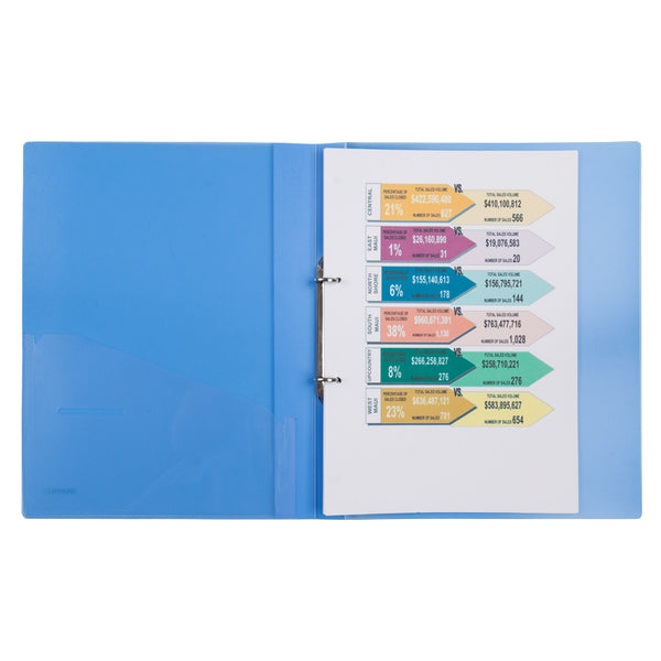 2-rings folder Axent 1207-22-A, 25 mm, A4, navy
