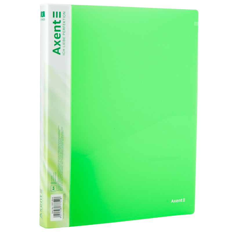 2-rings folder Axent 1207-26-A, 25 mm, A4, green