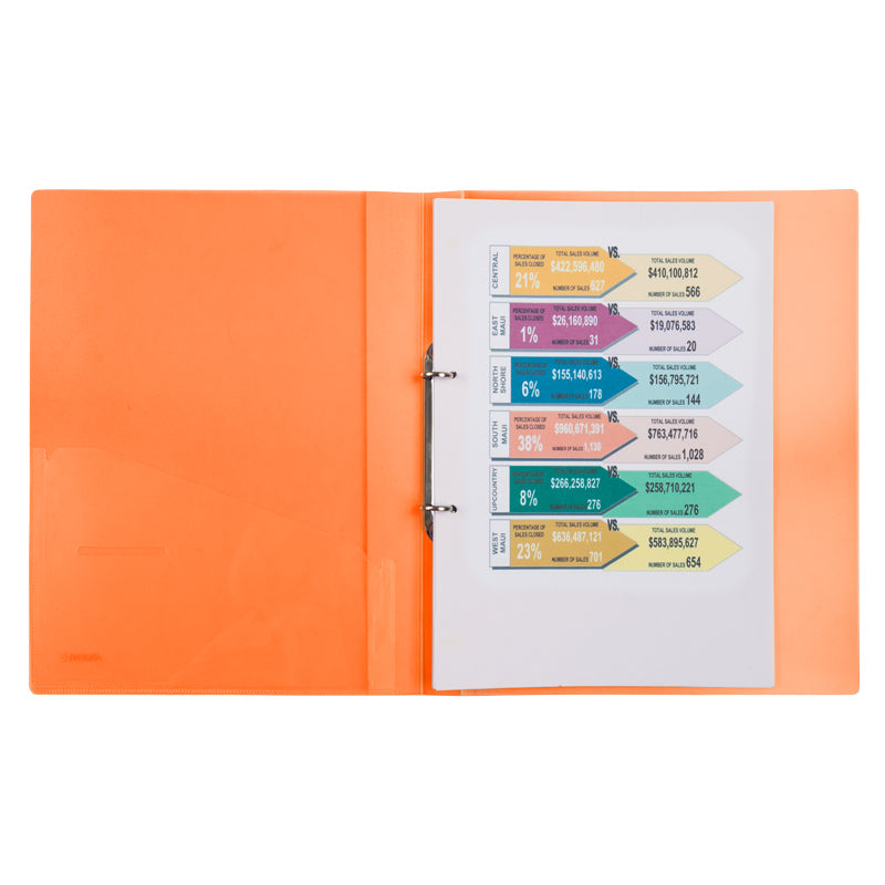 2-rings folder Axent 1207-25-A, 25 mm, A4, orange
