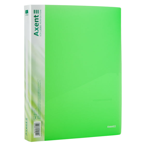 4-rings folder Axent 1208-26-A, 35 mm, A4, transparent green