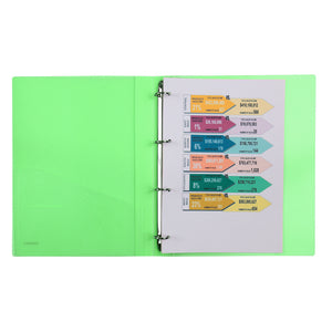 4-rings folder Axent 1208-26-A, 35 mm, A4, transparent green