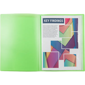 Display-book Axent 1020-26-A, 20 files, A4, green