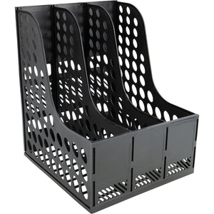 Document tray Axent 4041-01-A, vertical, black, 3 sections