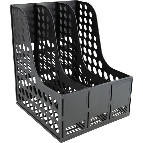 Document tray Axent 4041-01-A, vertical, black, 3 sections