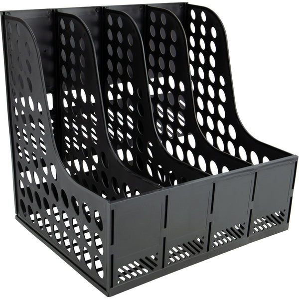 Document tray Axent 4042-01-A, vertical, black, 4 sections