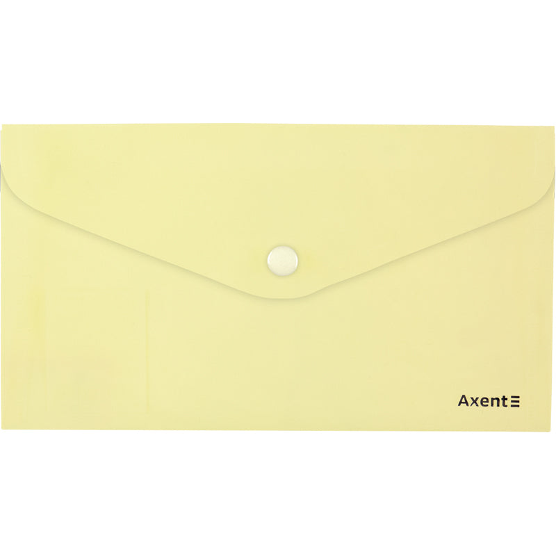 Folder with button Axent Pastelini 1414-08-A, DL, yellow