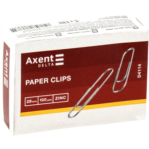 Zinc paper clips Delta D4114, 28 mm