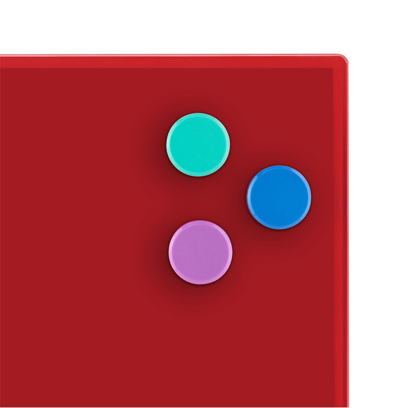 Magnetic Tempered Glass Board Axent 9614-06-A, 45x45, red