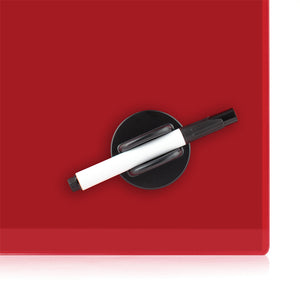 Magnetic Tempered Glass Board Axent 9614-06-A, 45x45, red