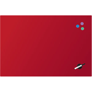 Magnetic Tempered Glass Board Axent 9615-06-A, 60x90, red