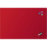 Magnetic Tempered Glass Board Axent 9615-06-A, 60x90, red