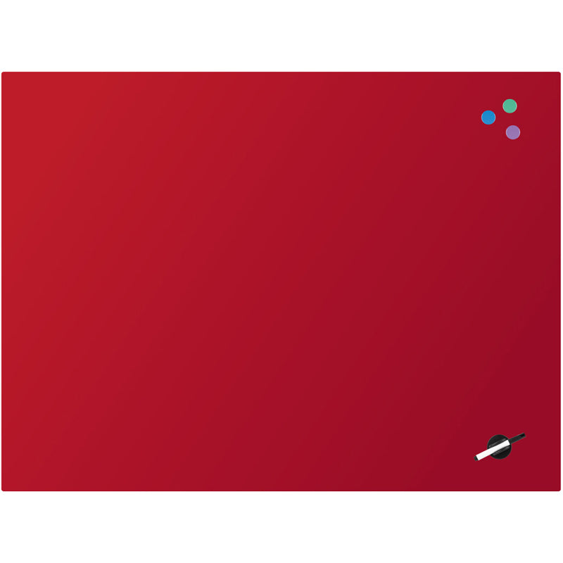 Magnetic Tempered Glass Board Axent 9616-06-A, 90x120, red