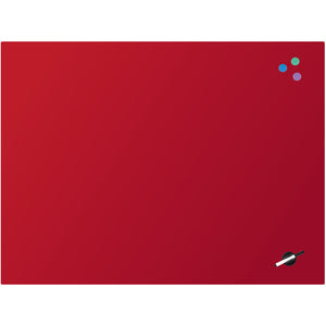 Magnetic Tempered Glass Board Axent 9616-06-A, 90x120, red