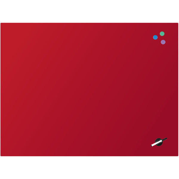 Magnetic Tempered Glass Board Axent 9616-06-A, 90x120, red