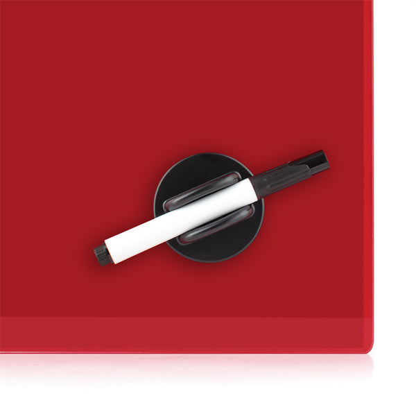 Magnetic Tempered Glass Board Axent 9616-06-A, 90x120, red