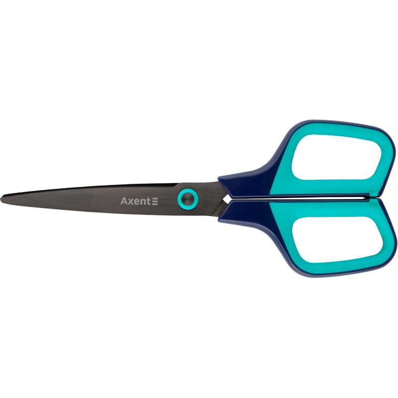 Office scissors Axent Titanium 6306-16-A, 19 cm, blue-turquoise