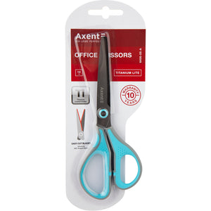 Office scissors Axent Titanium Lite 6406-05-A, 19 cm, grey-blue