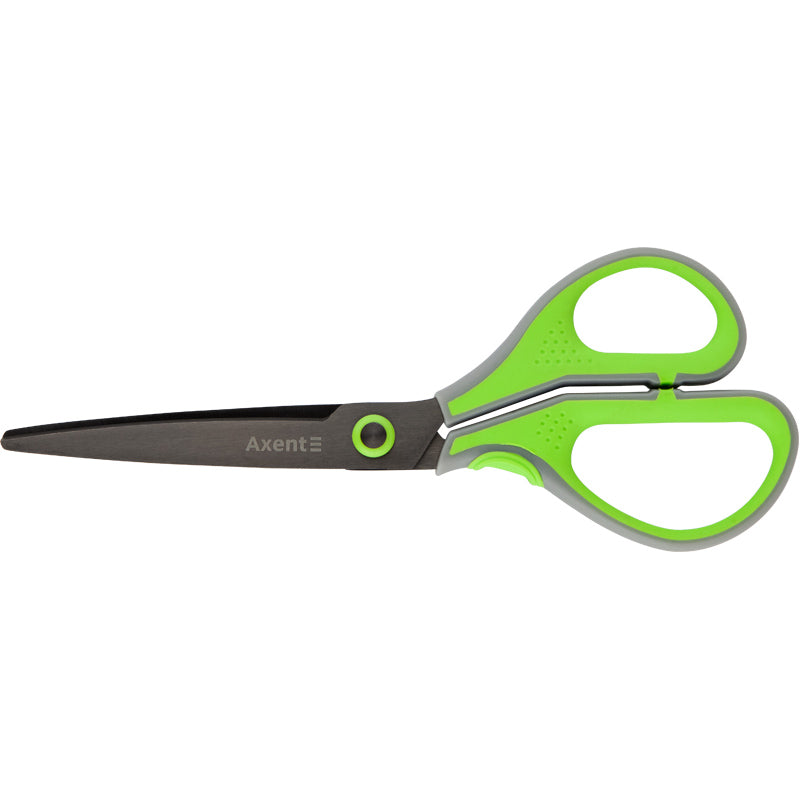 Office scissors Axent Titanium Lite 6406-09-A, 19 cm, grey-green