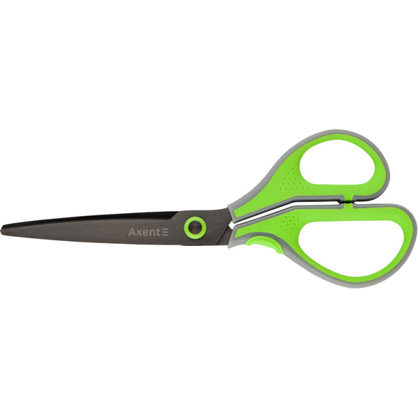 Office scissors Axent Titanium Lite 6406-09-A, 19 cm, grey-green