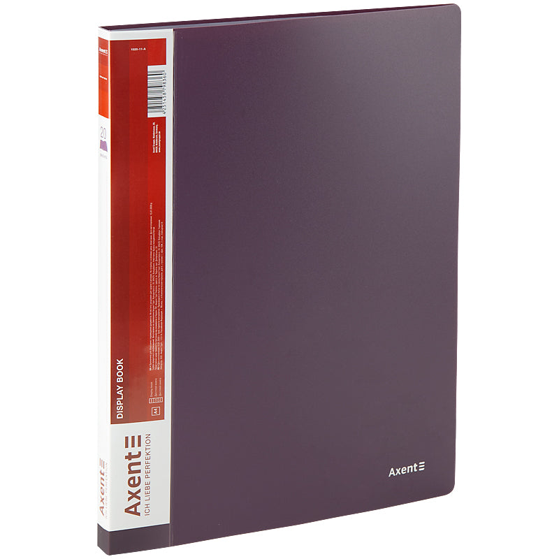 Display-book Axent 1020-11-A, A4, 20 files dusty violet