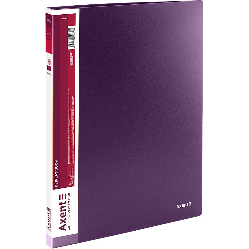 Display-book Axent 1030-11-A, A4, 30 files, dusty violet