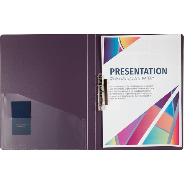 Folder with a hold down clip Axent 1301-11-A, A4, dusty violet