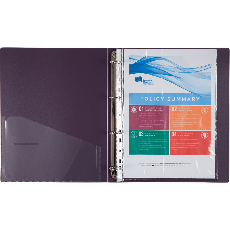 4-rings folder Axent 1208-26-A, 35 mm, A4, dusty violet