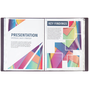 Display-book Axent 1060-11-A, A4, 60 files, dusty violet