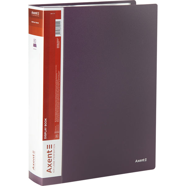 Display-book Axent 1280-11-A, A4, 80 files, dusty violet