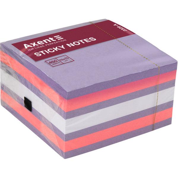 Sticky notes Axent 2326-63-A, 75x75 mm, 450 sheets, assorted colors