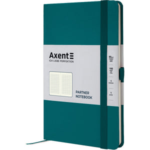 Notebook Axent Partner 8201-31-A, A5-, 125x195 mm, 96 sheets, squared, hard cover, malachite