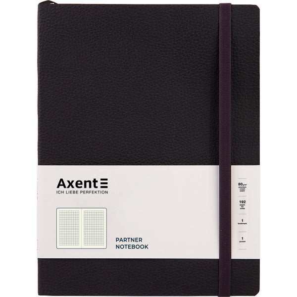 Notes Axent Partner Soft L 8615-01-A,190*250, 96 kartek, kratka, czarny
