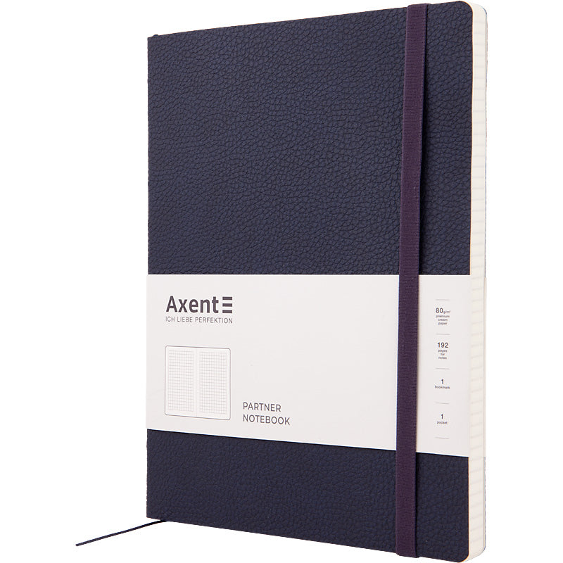 Notes Axent Partner Soft L 8615-02-A,190*250, 96 kartek, kratka, niebieski