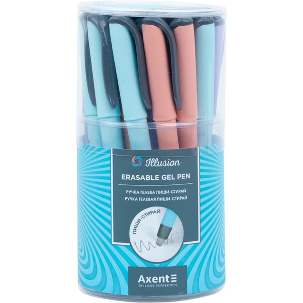 Gel pen "write-erase" Axent Illusion AG1094-02-A, 0.5 mm, blue