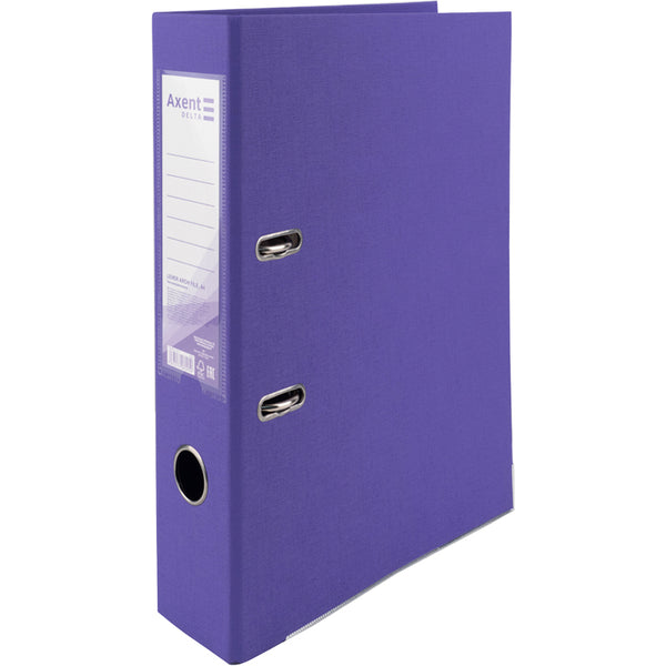 Lever-arch file Axent Delta D1712-11P, 7,5 cm, double-sided, non-assembled, violet