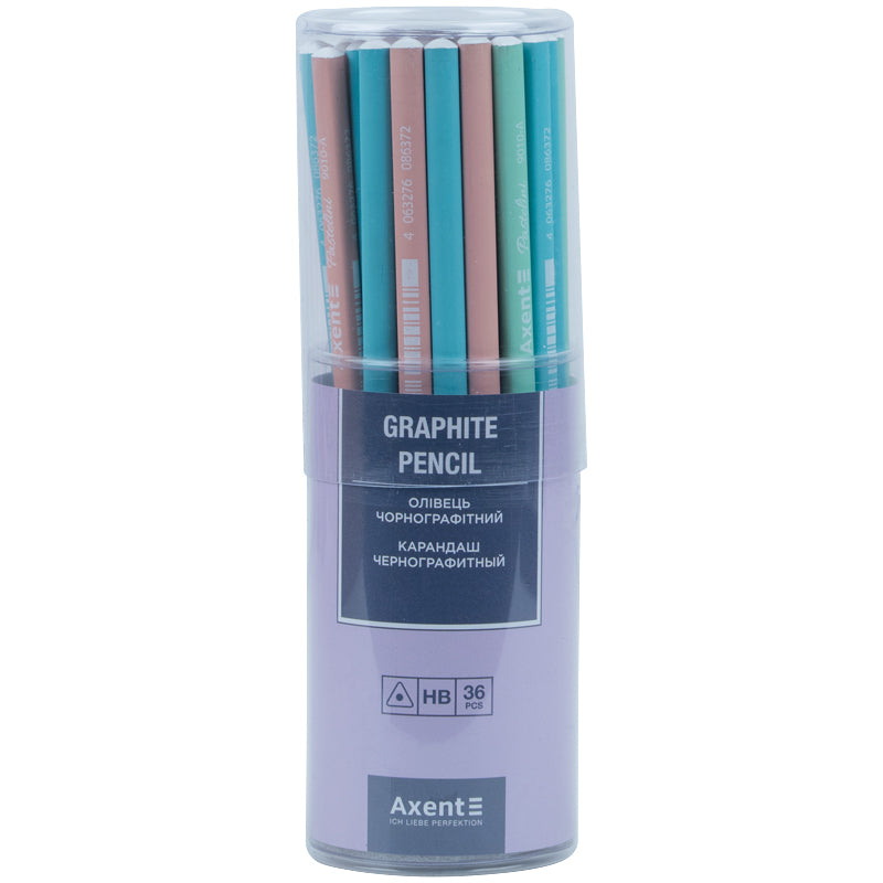 Graphite pencil Axent Pastelini 9010, НВ, 2.2 mm